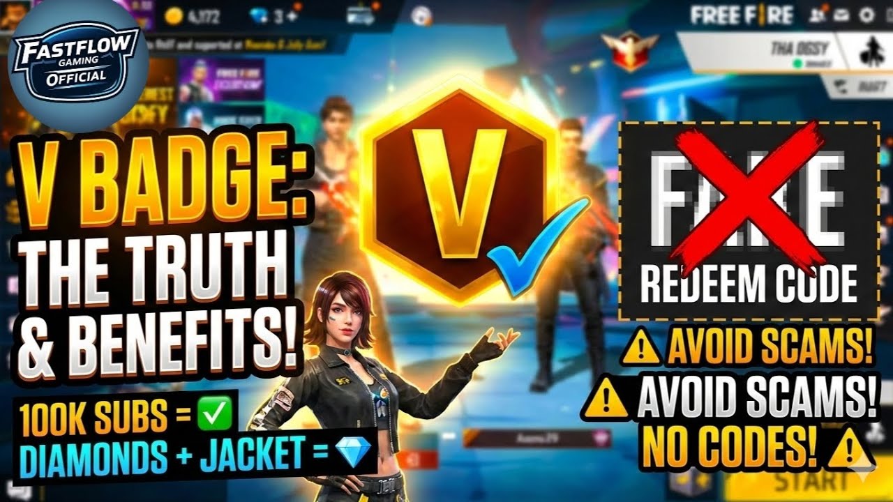 "Free Fire V Badge Explained: How to Get It, Benefits & Requirements (DON'T GET SCAMMED!)"