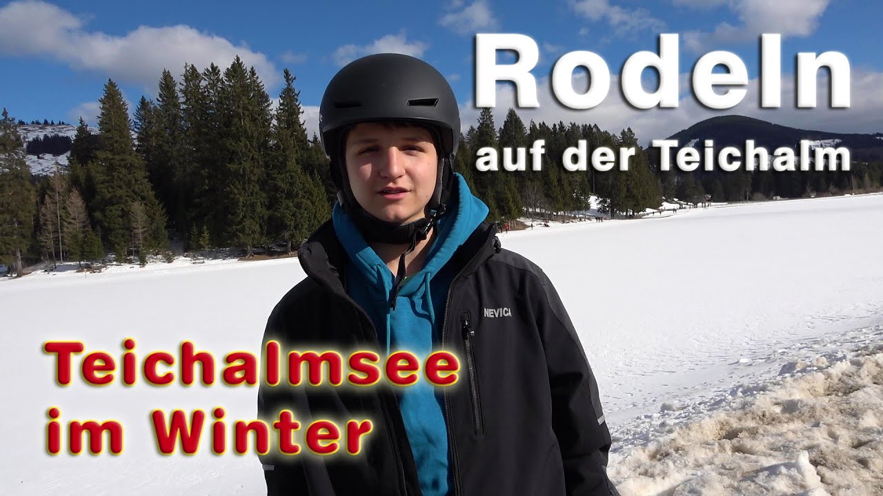 Rodeln auf der Teichalm - Teichalmsee im Winter