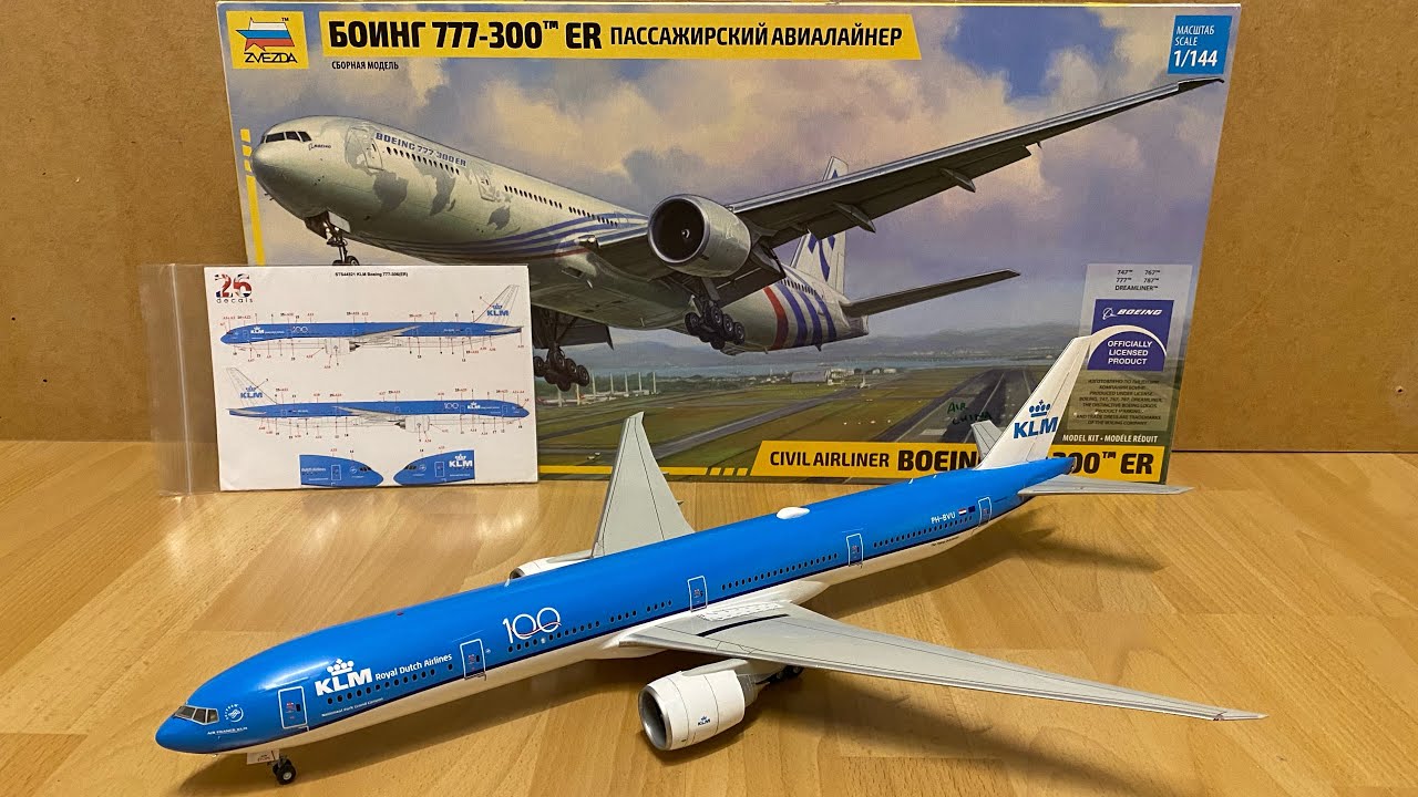 Assembly / Zvezda 1/144 scale Boeing 777-300ER KLM / Zocker J