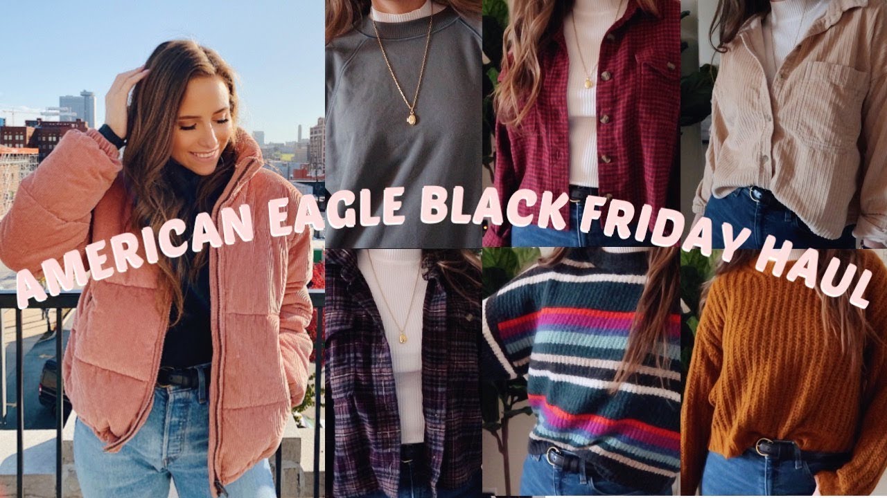 HUGE AMERICAN EAGLE BLACK FRIDAY TRY ON HAUL | SWEATERS, FLANNELS, SWEATSHIRTS & MORE!