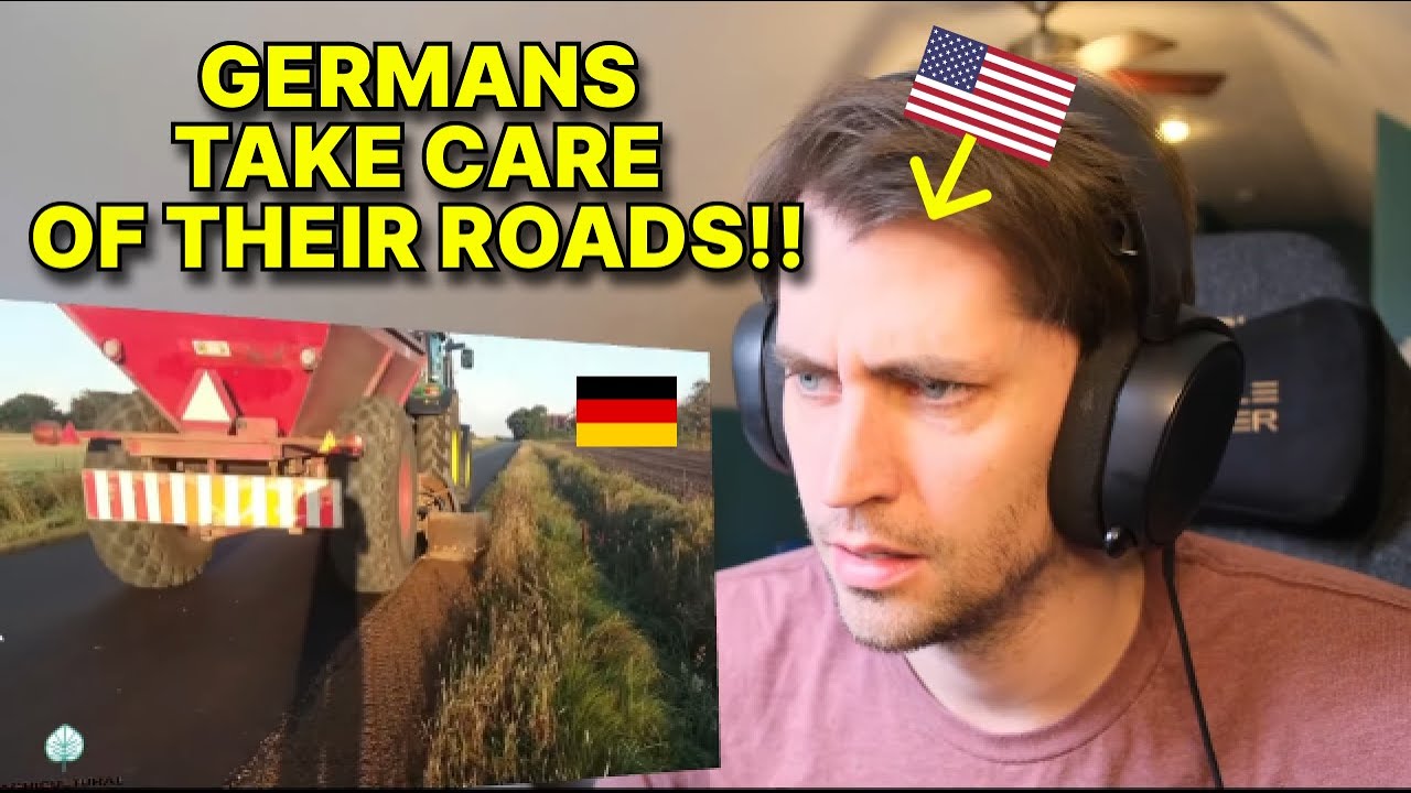 American reacts to AMAZING German Machines for Road Maintainance