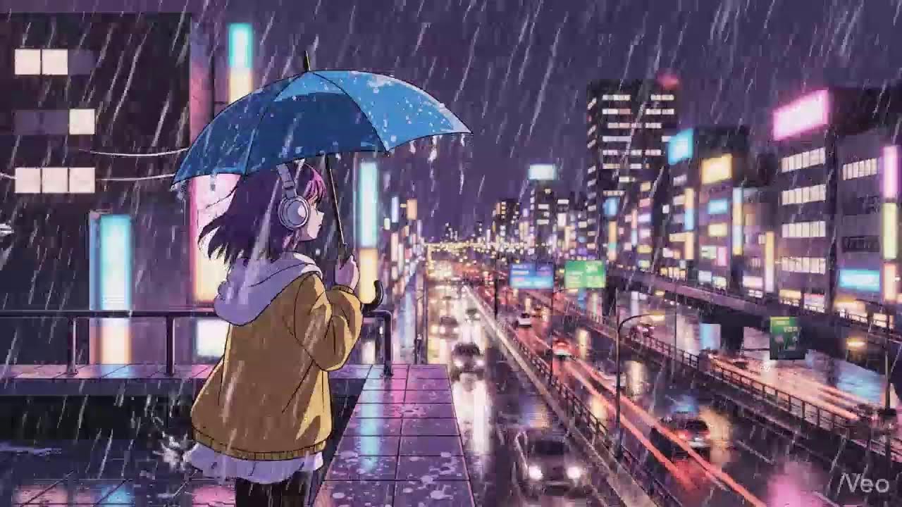 Late Night Rain 🌧️ Japanese City Lofi | Chillhop Vibes