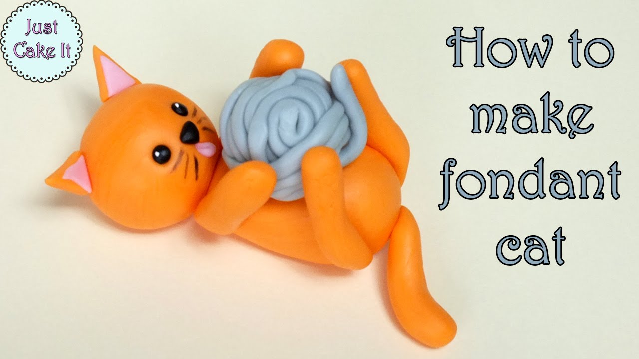 How to make fondant cat / Jak zrobić figurkę kota z masy cukrowej