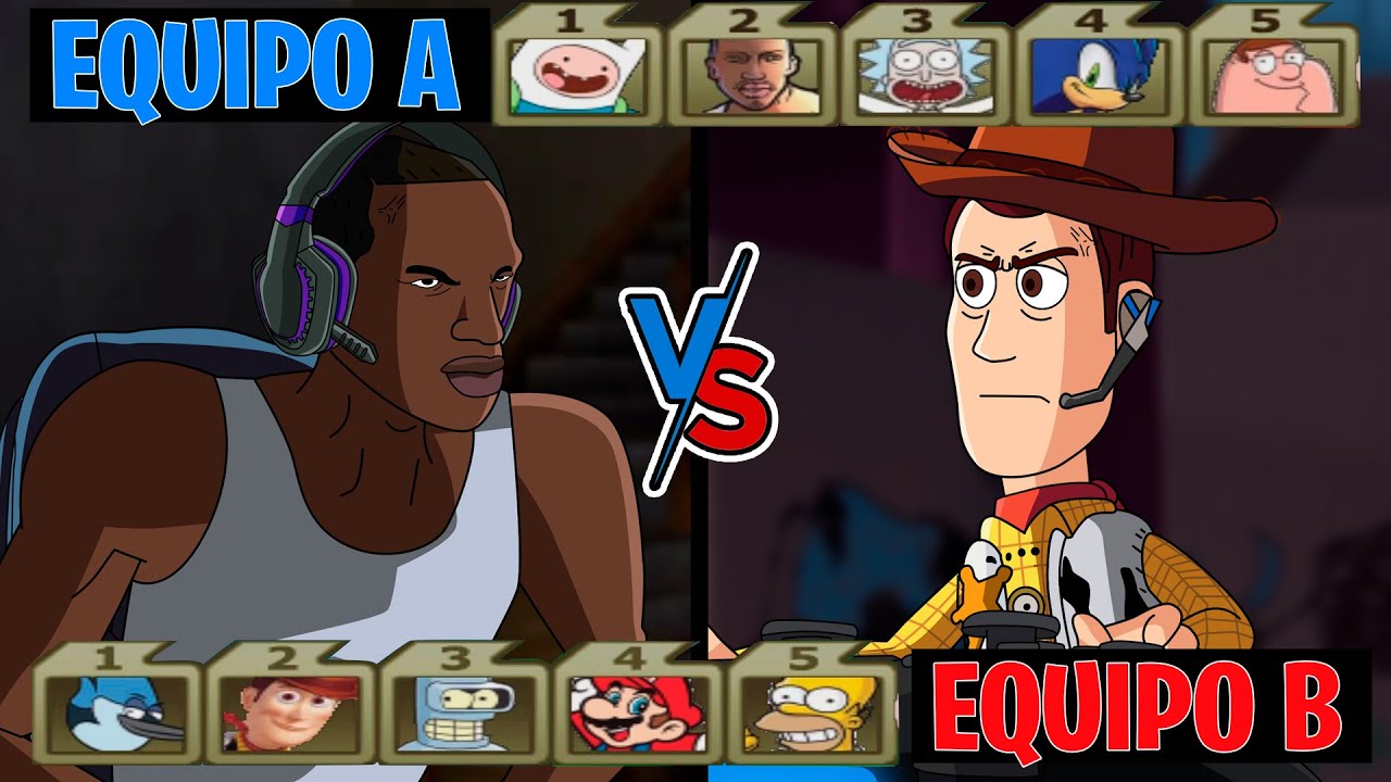 CROSSOVER RANDOM 3 (CJ, RICK, MORDECAI, WOODY, HOMERO, ETC) ESPECIAL NAVIDEÑO PARODIA | FactyKilian