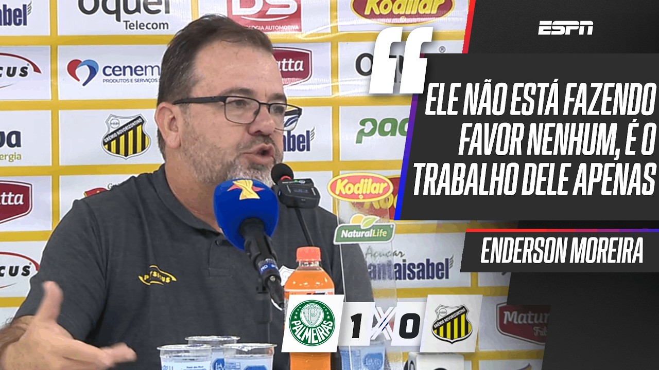 ENDERSON MOREIRA DETONA ARBITRAGEM APÓS PALMEIRAS 1 X 0 NOVORIZONTINO NA FINAL DO PAULISTÃO