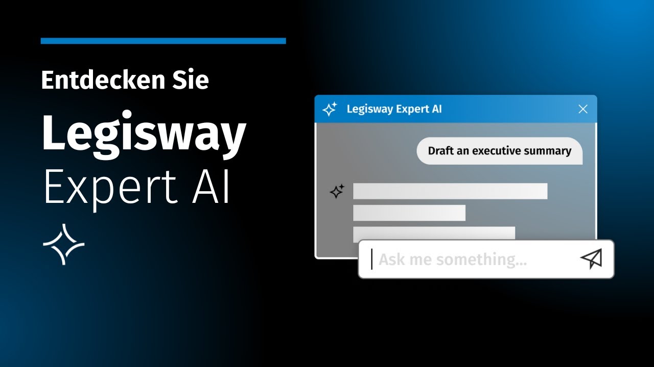 Entdecken Sie Legisway Expert AI. Entwickelt f&uuml;r die Rechtsabteilung. 🇩🇪