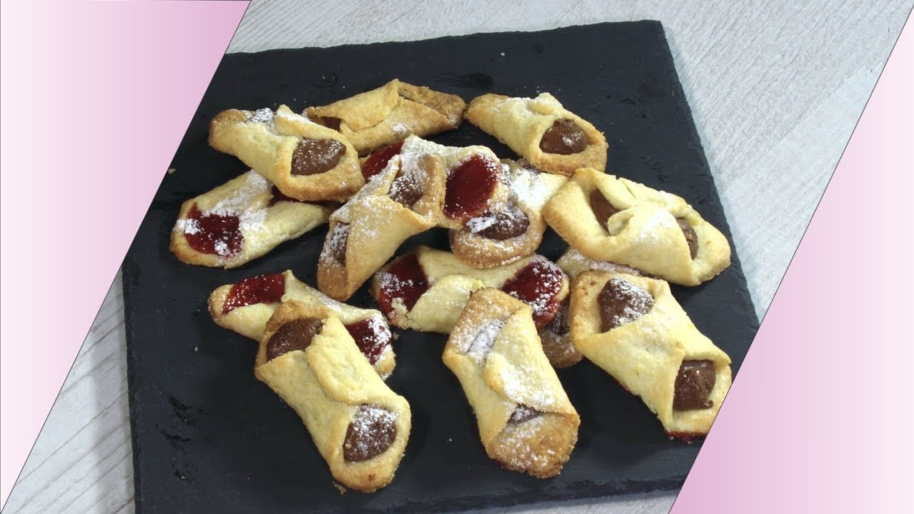 DOLCETTI ALLA MARMELLATA E NUTELLA!!!  Biscotti pizzicati - Pinched Italian Cookies