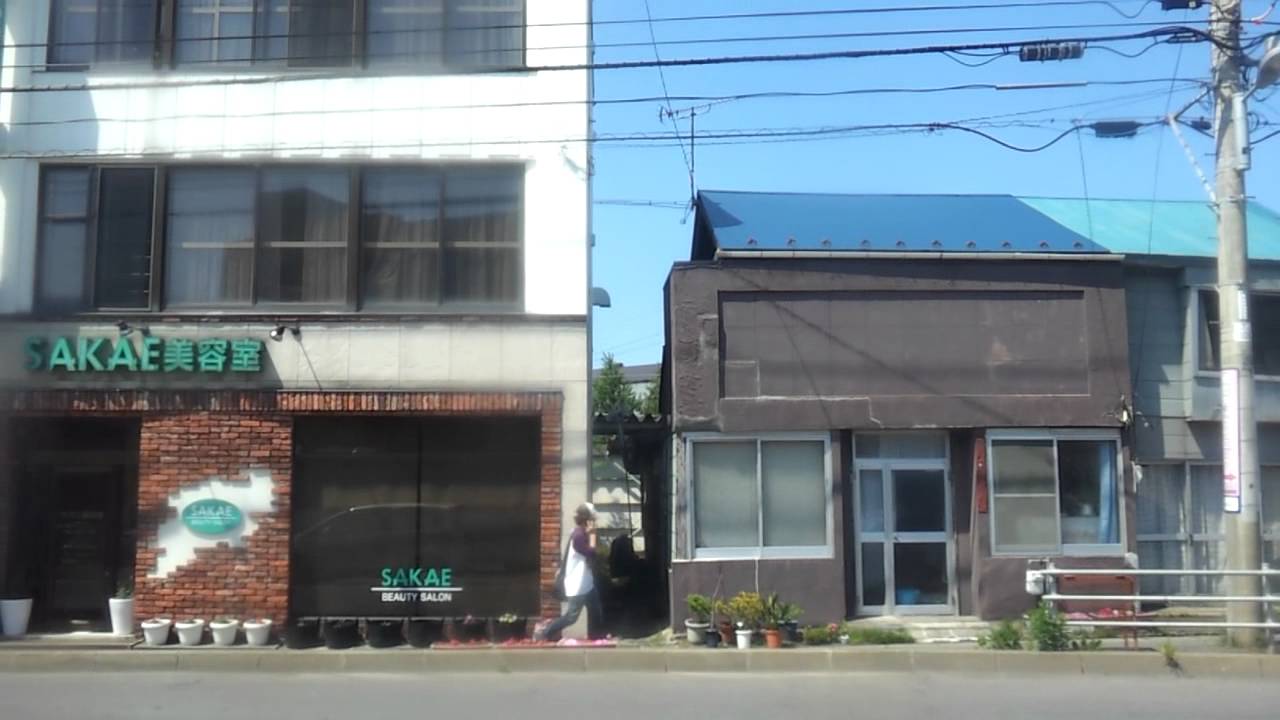 道南バス　車窓　東町ターミナルから室蘭港