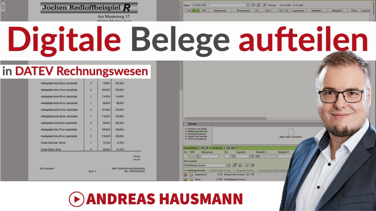 Mein bester Trick - so teilst du digitale Belege in DATEV Rechnungswesen auf
