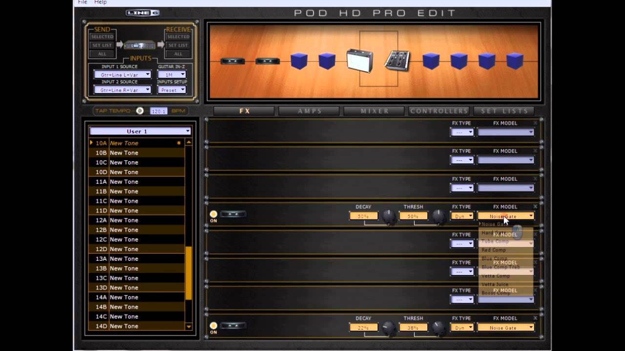 POD HD PRO - clean tone tutorial