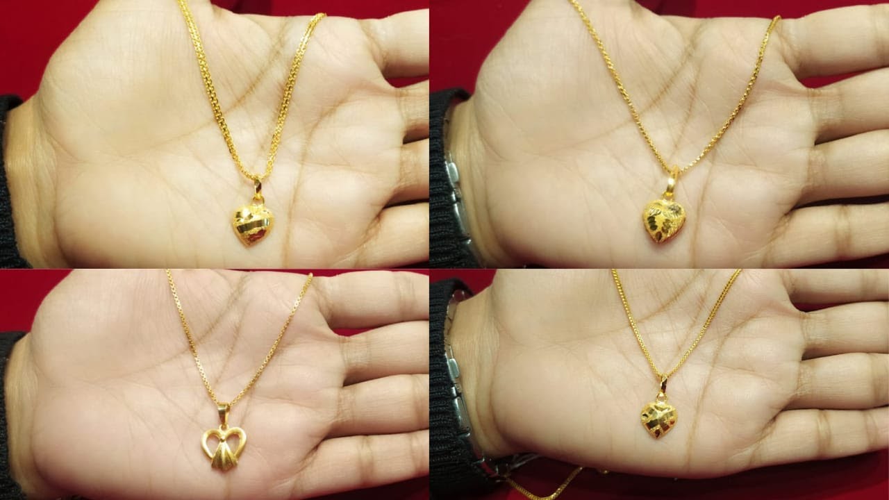 Gold Chain Pendant Design From 4Gram | 2021 Valentine Special Collection | Limited Stock