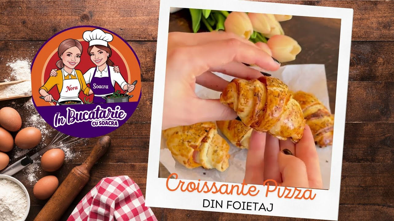 Snack rapid,delicios și perfect pentru orice moment al zilei! Croissante Pizza din foietaj