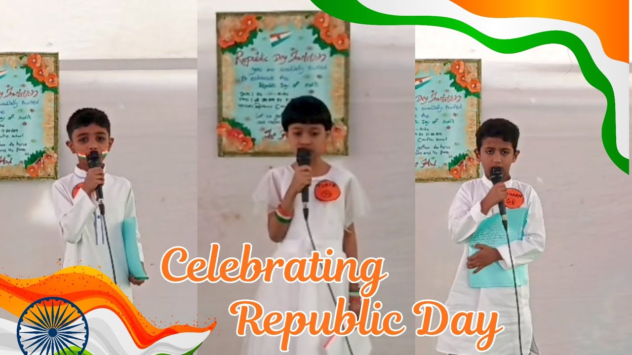 Rainbow Creative Students giving speech in English, Hindi Song, Telugu Poem 