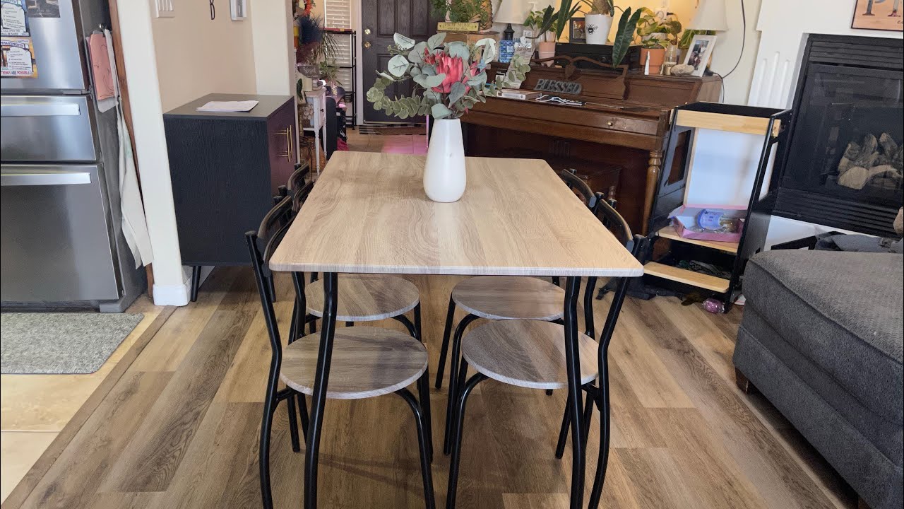 REHOOPEX Dining Table Set for 4 Amazon Review