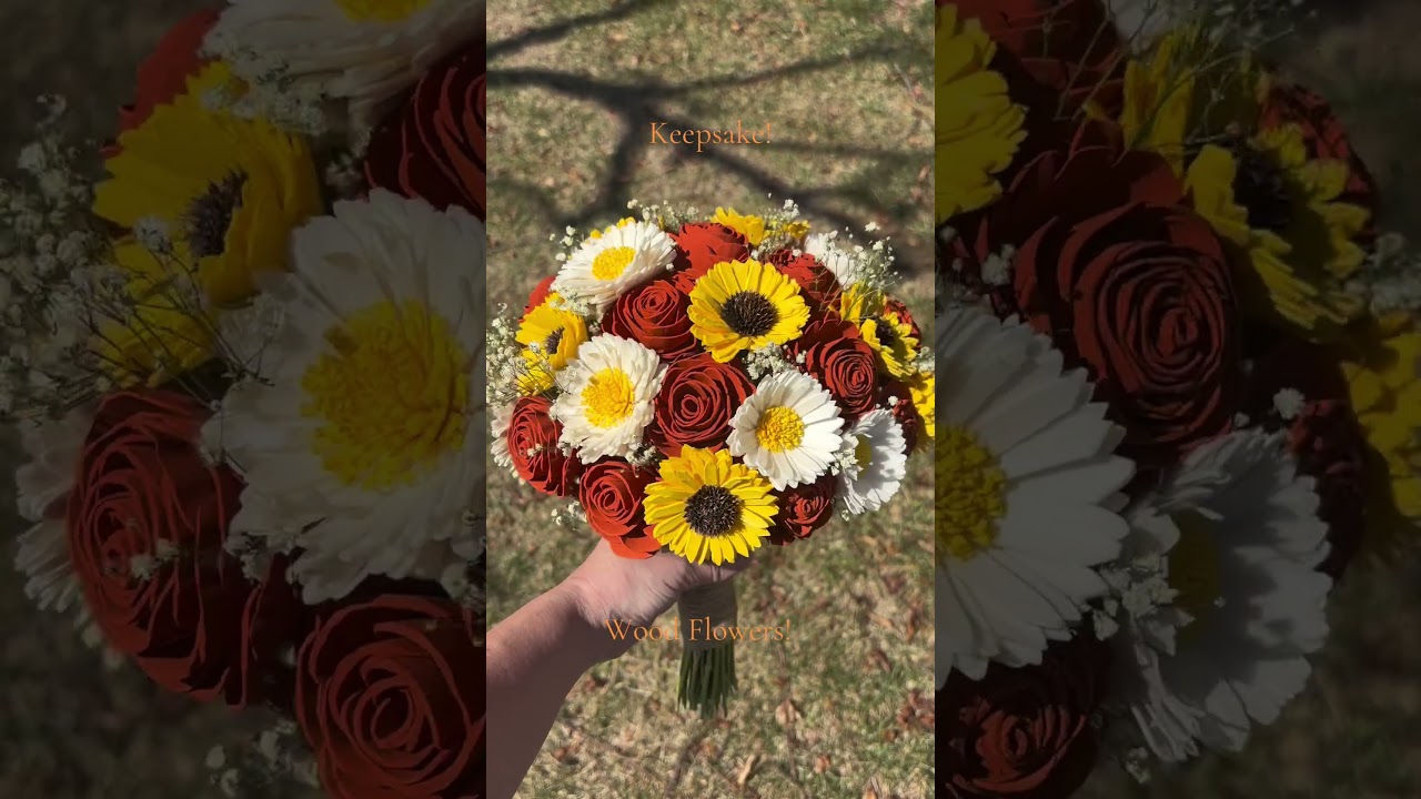 Wooden Flowers! #florist #artificialflowers #bouquet #fakeflowers #weddingflorals