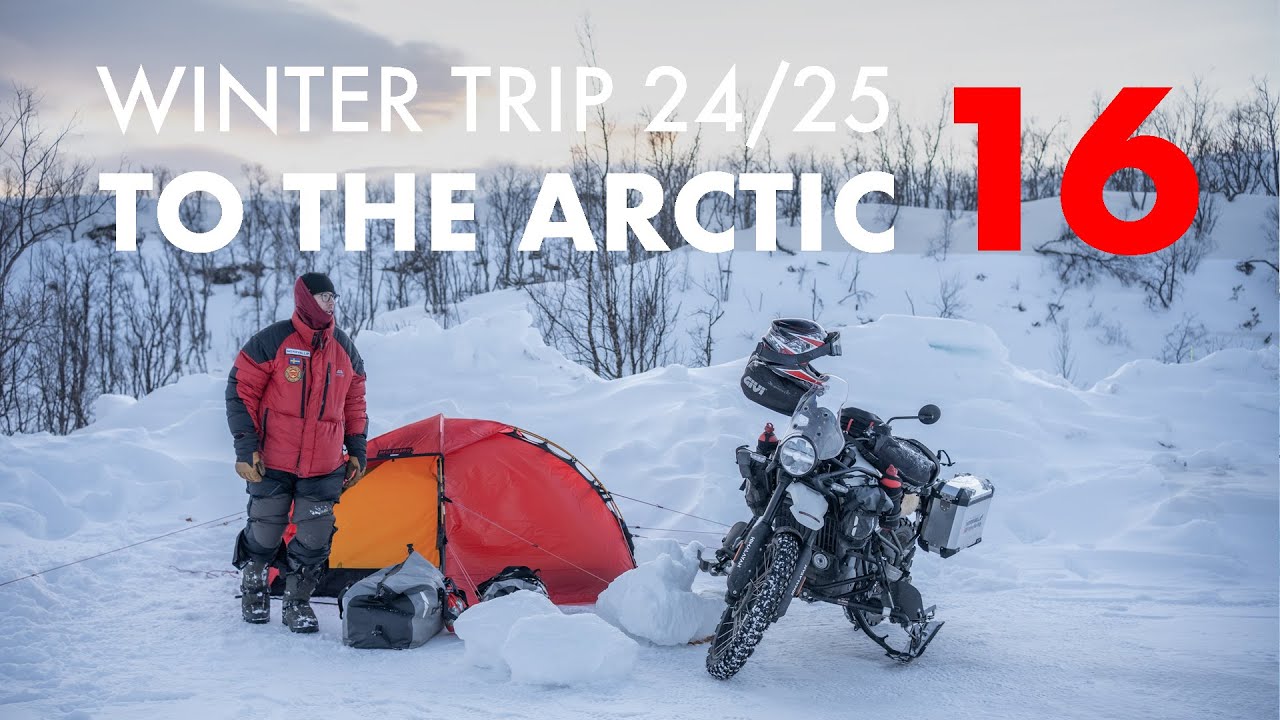 Stuck at the Frozen Lake - Motorcycle Winter Trip S2425 EP16
