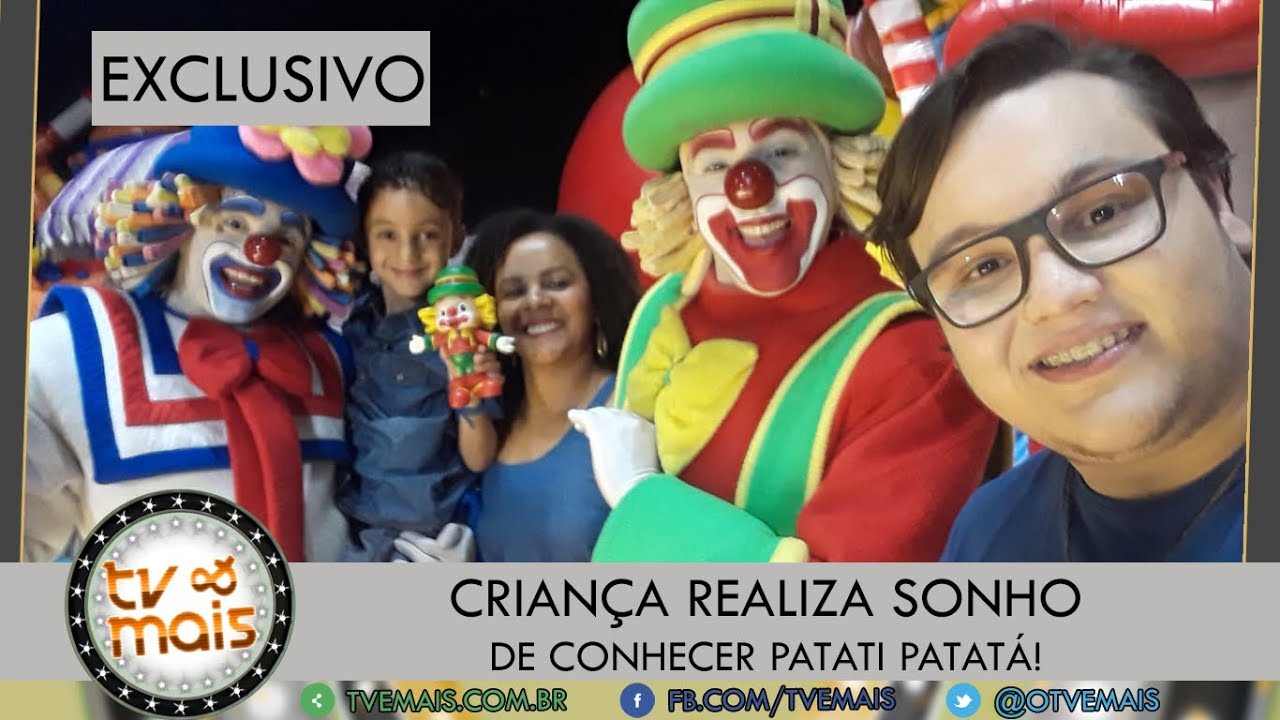 TVeMais leva criança para conhecer a dupla Patati Patatá