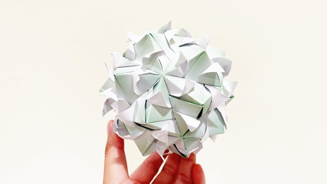 Craft Tutorial-🍀How to Make a beautiful Flower Ball by note papers #kusudama #gift #decoration