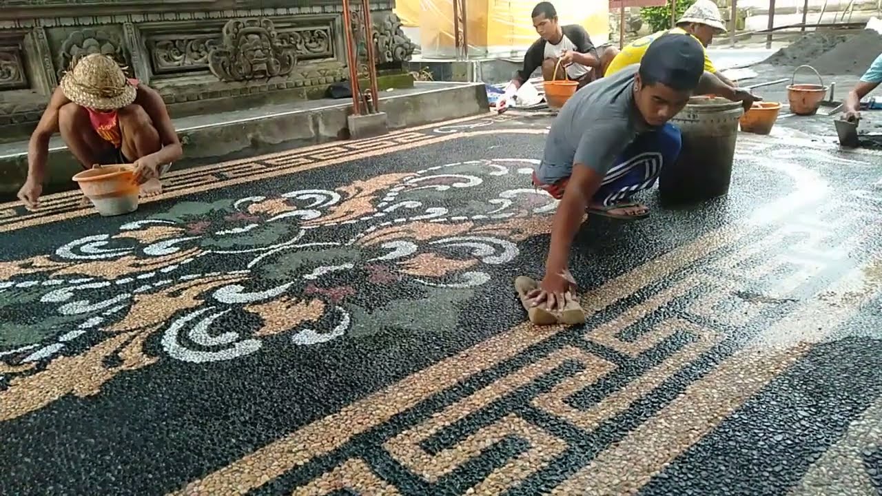 Pasang lantai batu alam | pasang batu sikat