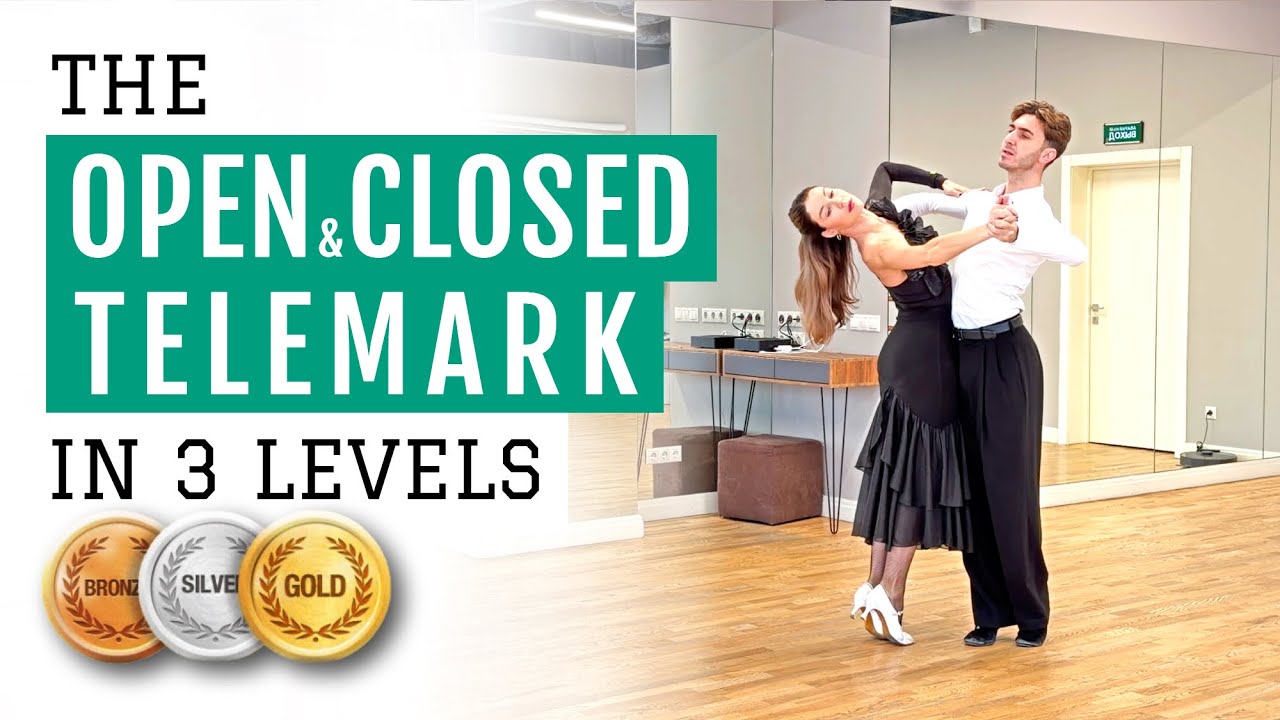 The Telemark in 3 levels 🥉🥈🥇 Ballroom Lesson #ballroomdance #dancesport