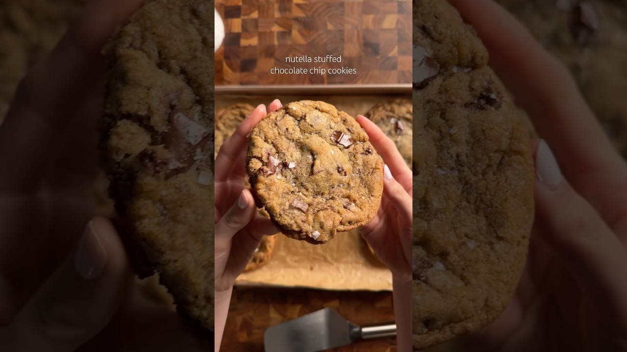 Nutella Stuffed Chocolate Chip Cookies