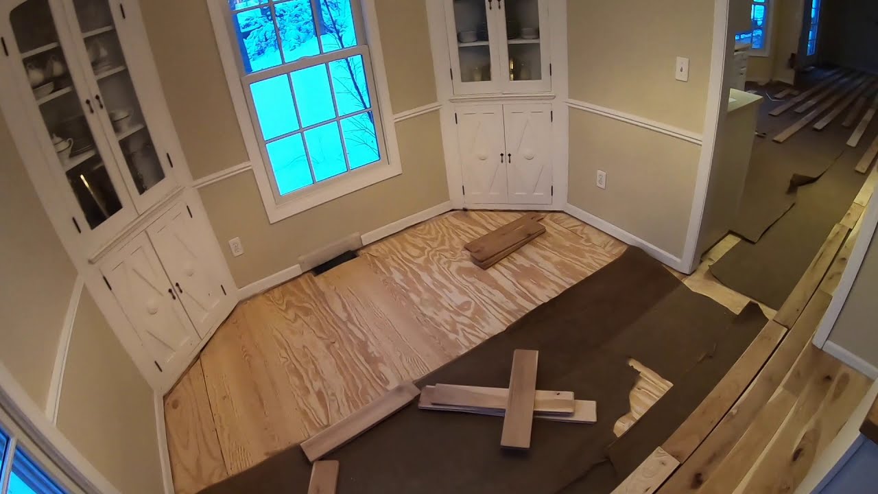 Character Grade Hickory Install, Sand and Finish
