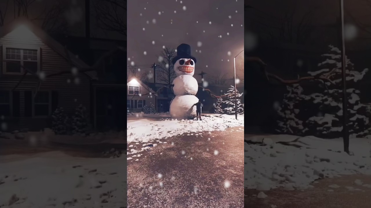 Giant evil snowman☃️😈😱