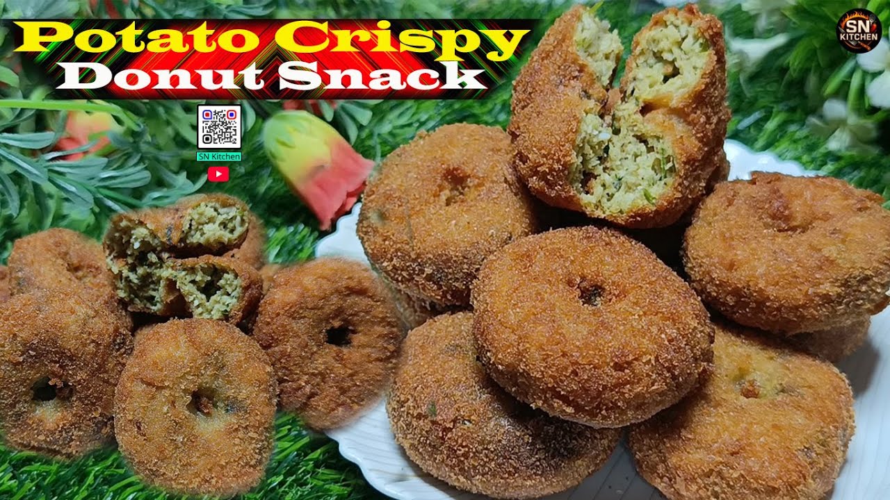 🥔🍩 আলু দিয়ে বানান ঝটপট মুচমুচে ডোনাট  Crispy Potato 🍩 Easy Snack 🌟