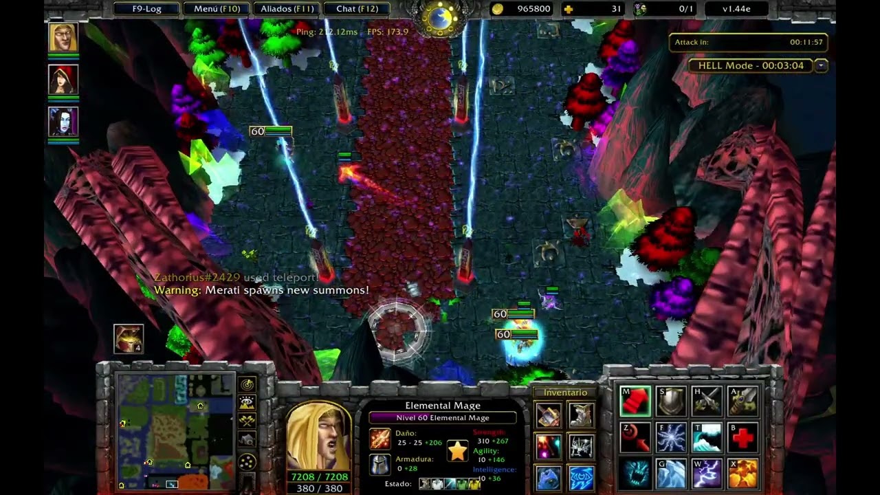 Warcraft III - Guilds of hyppos RPG. Merati boss HELLMODE world first.