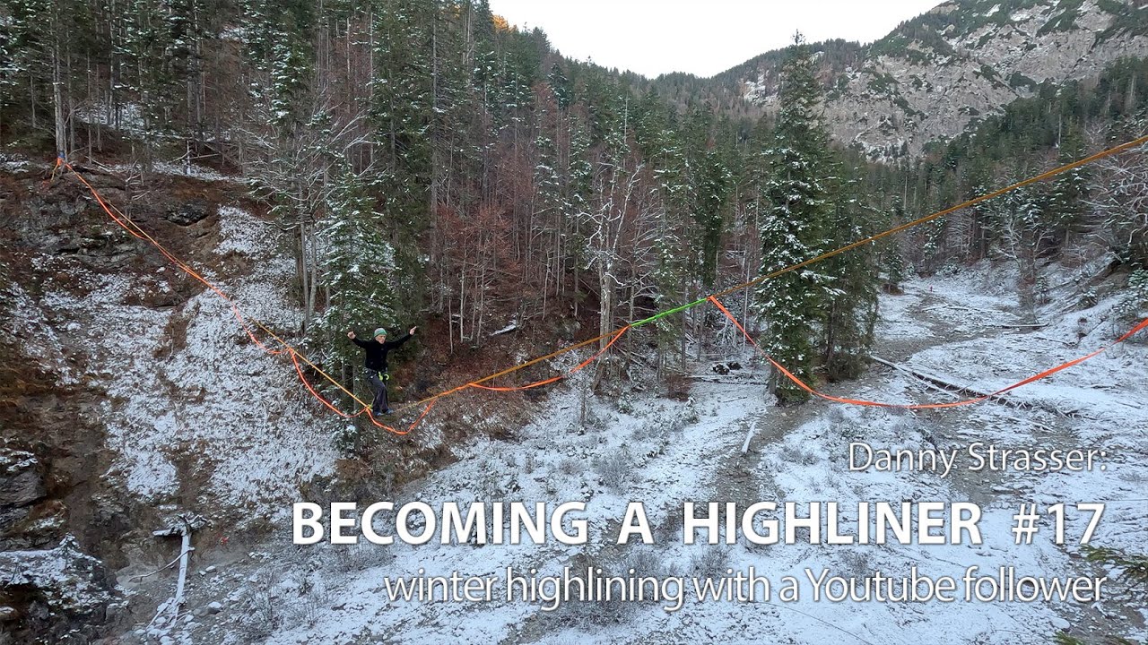 Becoming a Highliner #17 - winter Highlining with a Youtube follower