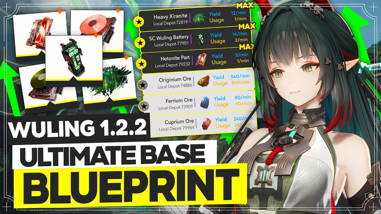 1.2.2 Wuling Factory Blueprints - Max Profit Mega Base Blueprint Asia/NA/EU【Arknights: Endfield】