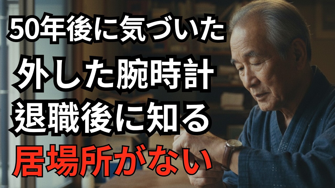 50年以上かかって気づいたこと…｜外したままの腕時計、退職後に気づいたのは、会社以外に自分の居場所がないことでした。