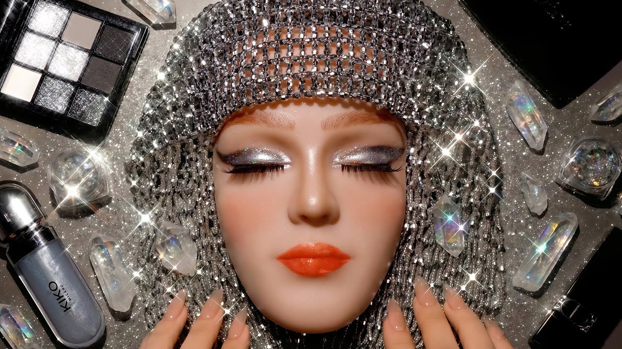 ASMR Easy Diamond Queen Makeup Tutorial 💎  ASMR maquiagem satisfatória (no talking) #63