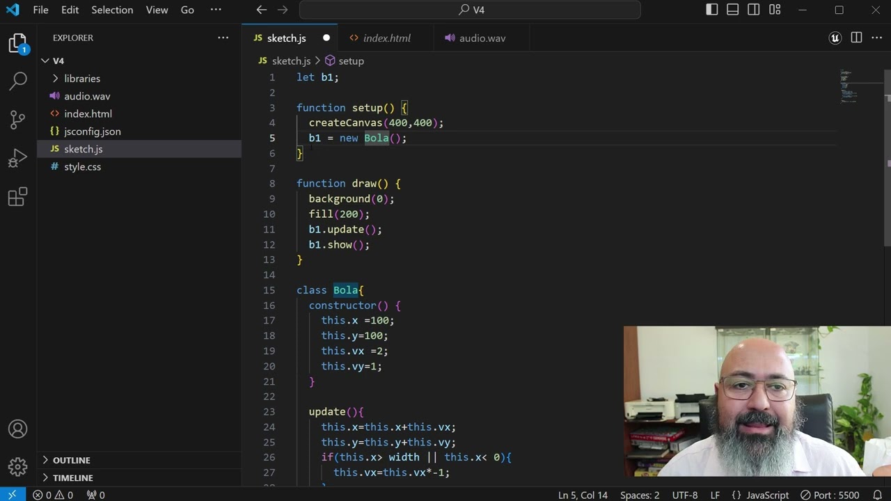 V12 - Clases y objetos en p5js