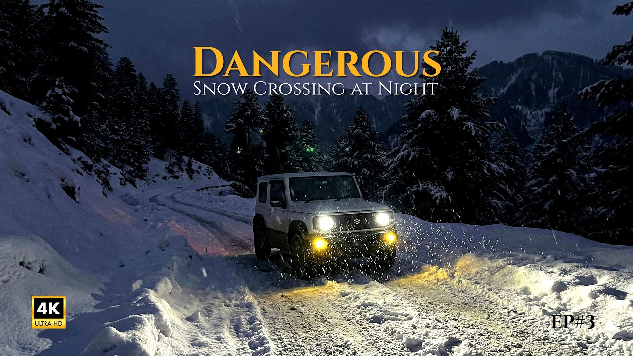 ❄️ Dangerous Snow Crossing at Night | Kalam to Malam Jabba via Shangla Top