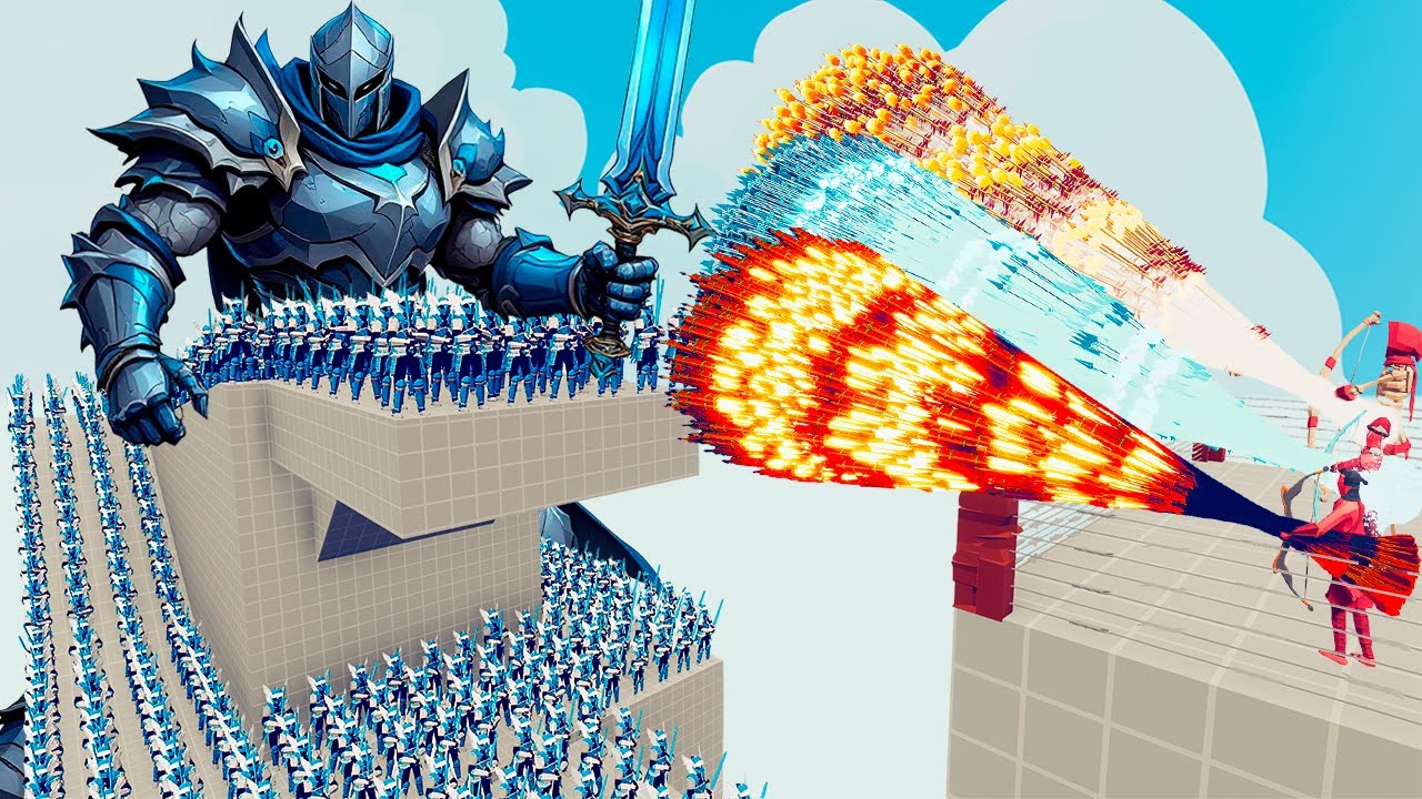 100x KRO KNIGHT + 2x GIANT vs 3x EVERY GOD - Totally Accurate Battle Simulator TABS
