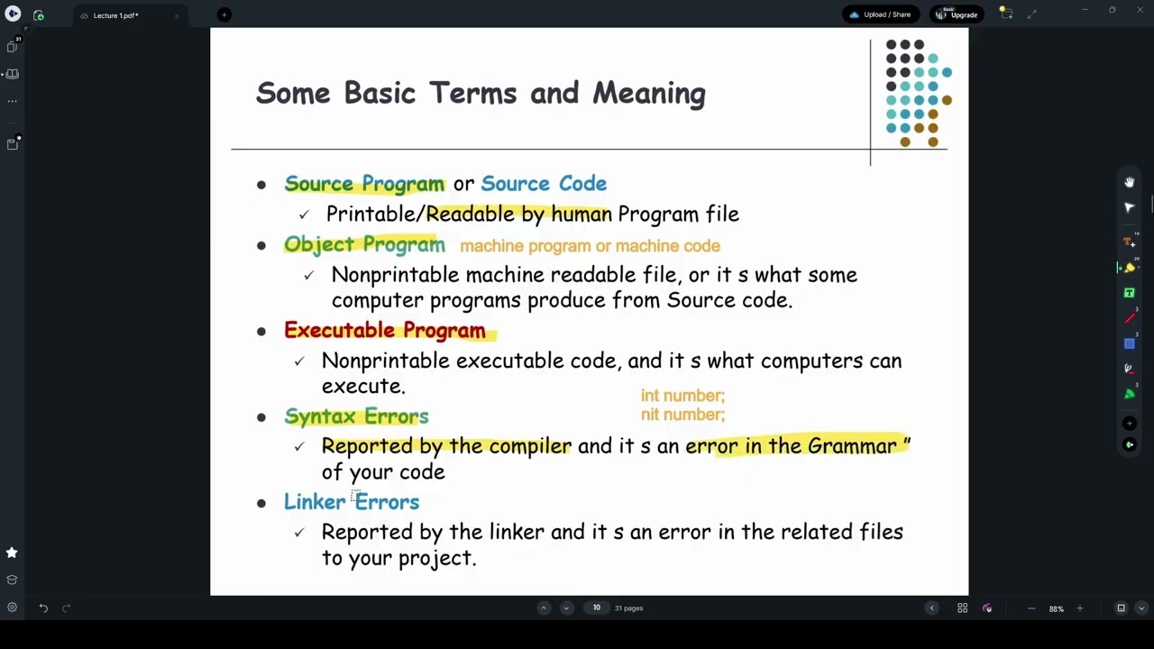 تعلم C++ من الصفر حتى الاحتراف – سلسلة كاملة (نظري + عملي), الجزء 1: مقدمة للغة البرمجة.