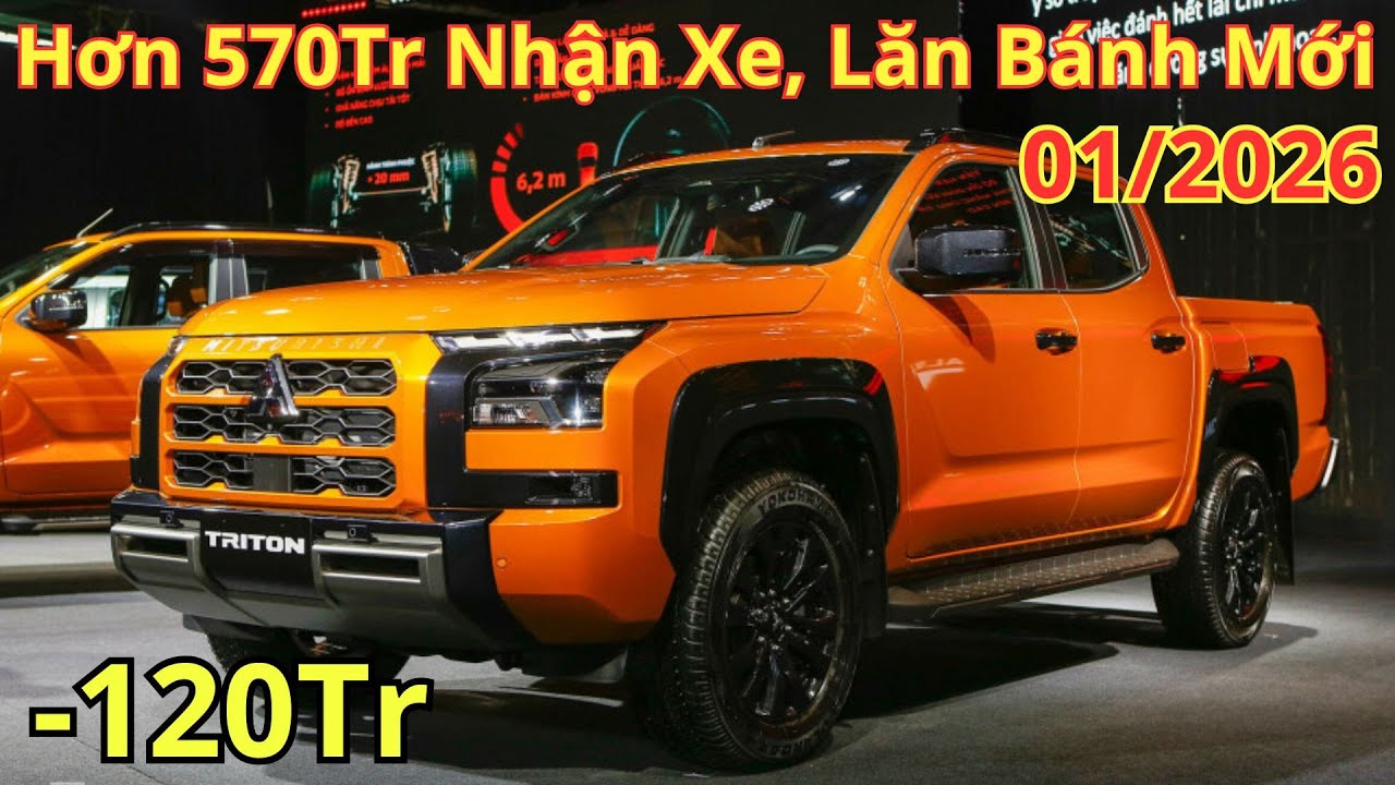 ✅Giá Khuyến Mại Mitsubishi Triton Tháng 1/2026.Còn Hơn 570Tr Nhận Xe, Giá Lăn Bánh Mới | Xegiatot24h