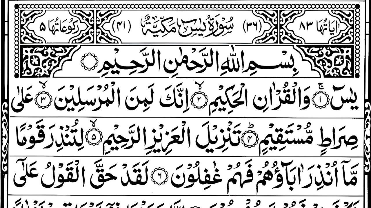 Surah Yasin Surah Rahman l Best Qur'an Recitation l full surah yasin l With Arabic text HD