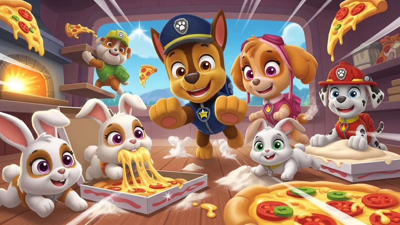 Paw Patrol Saves the Bunnies from the Pizza Shop! 🐾🍕🐰 | Cute Rescue Adventure for Kids