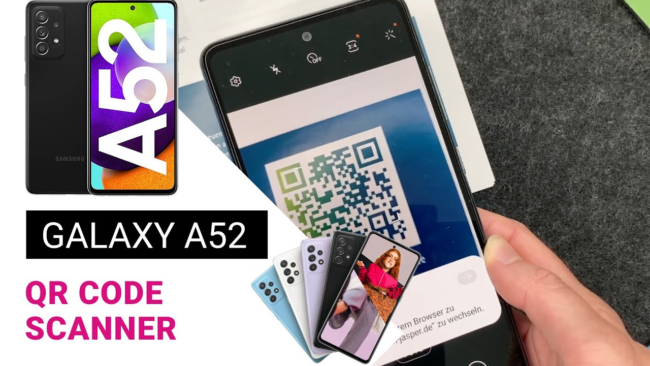 Samsung Galaxy A52 QR Code scannen