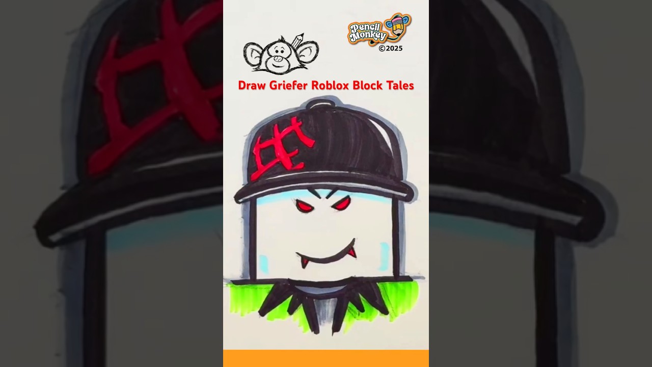 How to Draw Griefer from Roblox Block Tales! 