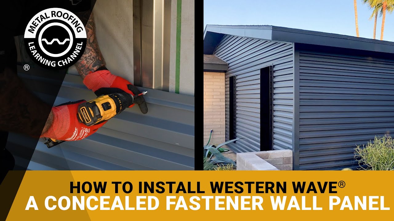 How To Install Western Wave Metal Wall Panels - Horizontal Installation With Hat Channels