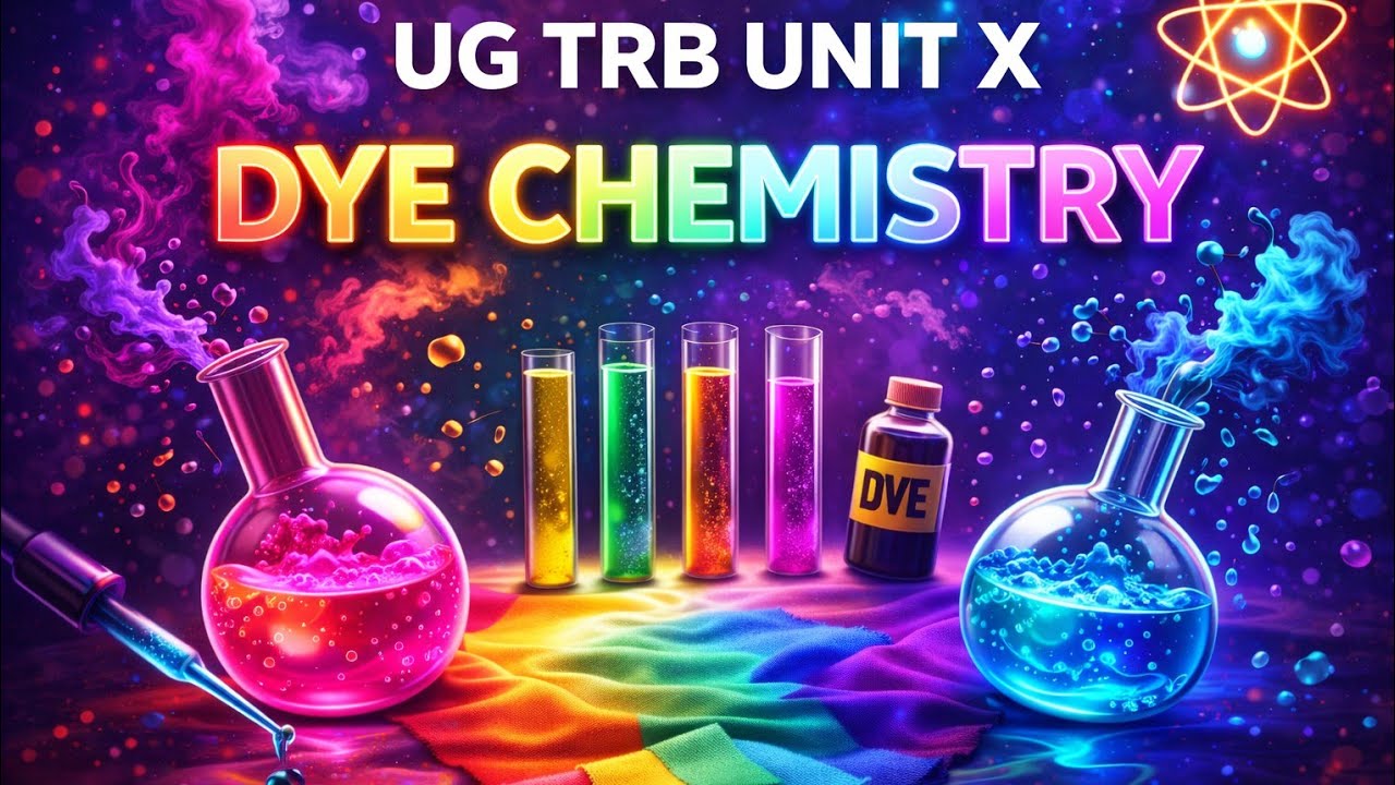| DYE CHEMISTRY | UNIT 10 | ASHOKAN P |சாயம்| #chemistryguru #ugtrbchemistry  #ugtrbclass #trb #dyes