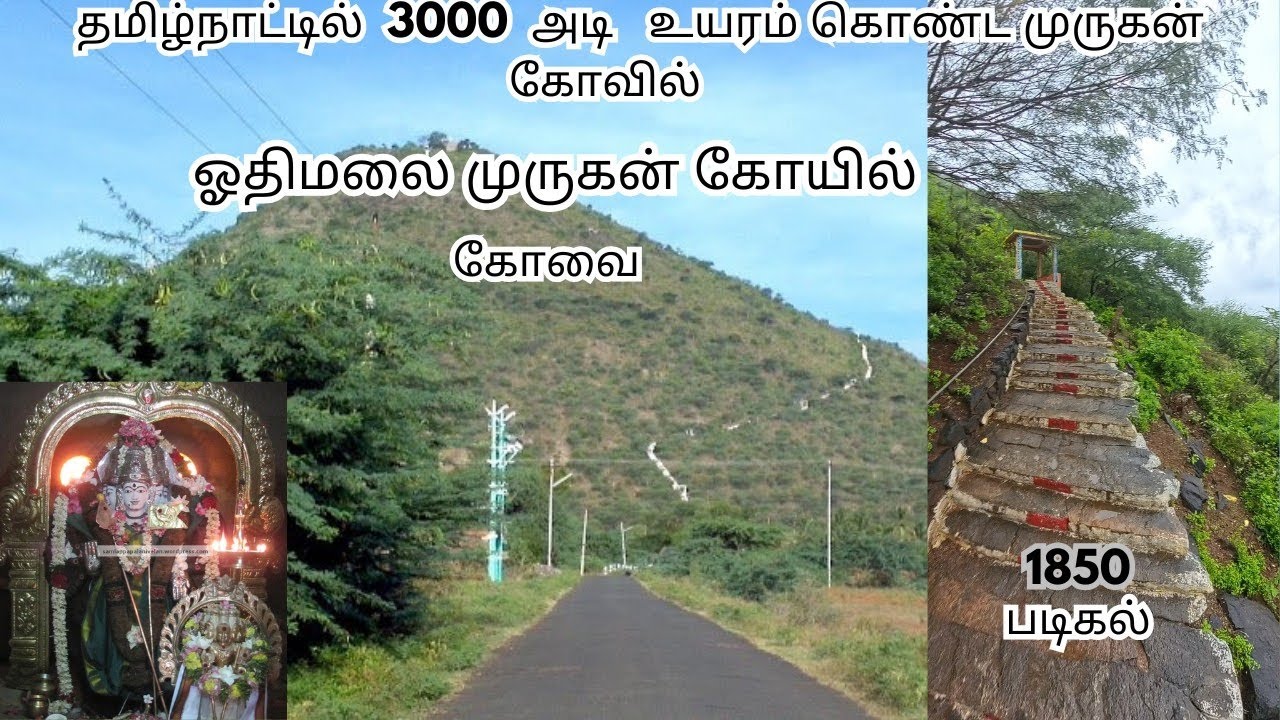 ஓதிமலை முருகன் கோயில் கோவை.  Othimalai murugan temple covai 