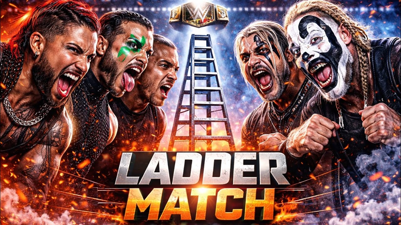 WWE 2K25 Main Event Ladder War – Usos vs Hardy Boyz vs Violent J & Shaggy 2 Dope