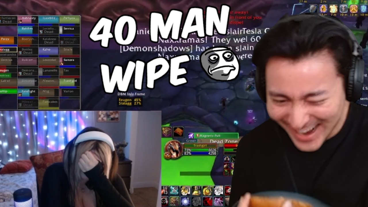 Pikaboo Reacts to INSANE 40-Man Hardocre Raid Wipe + More WoW Clips