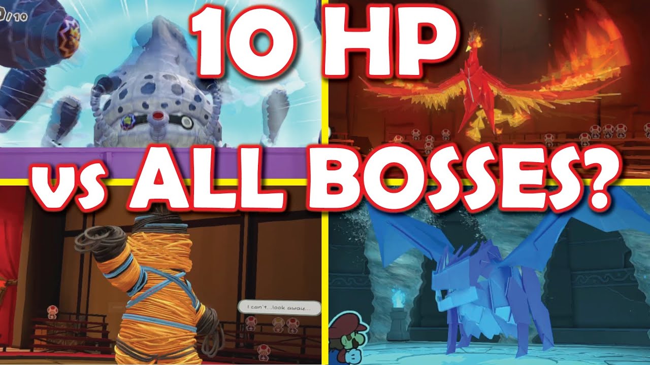 10 HP против ВСЕХ БОССОВ в PAPER MARIO: THE ORIGAMI KING — возможно ли это? Вызов от ZXMany