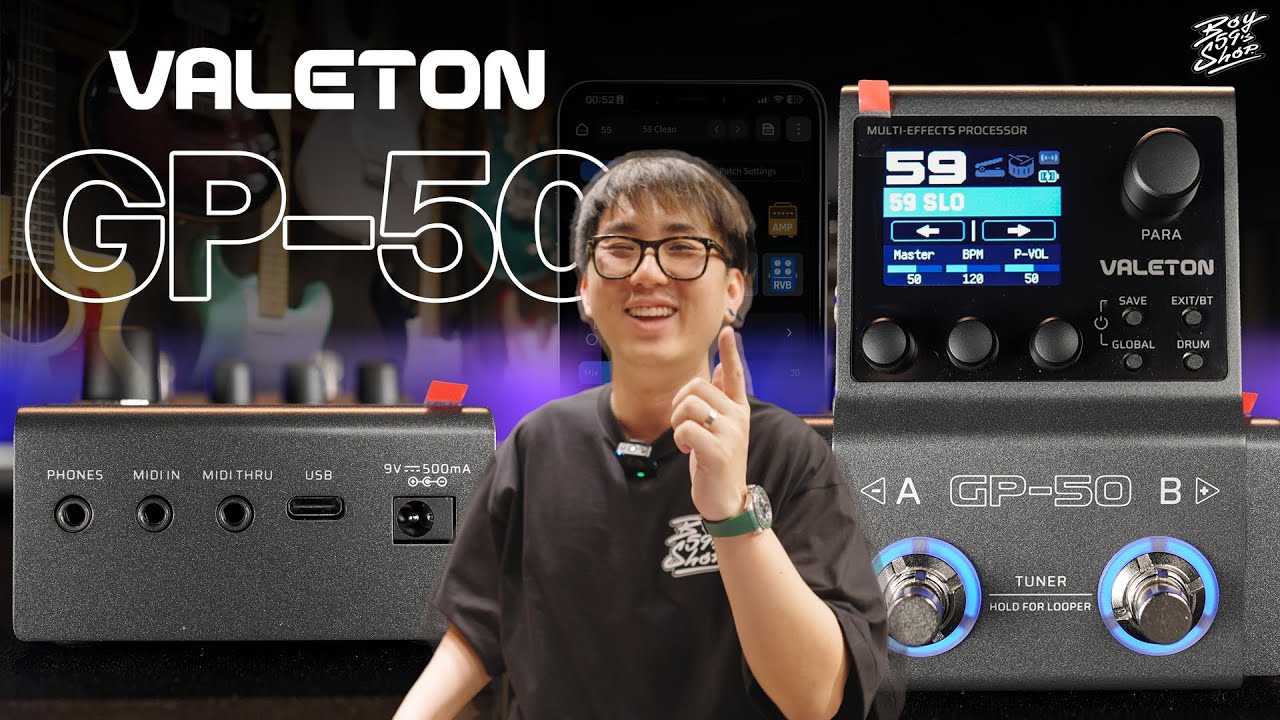 Valeton Gp-50 แบตในตัว Tap Tempo ได้ เสียงดี