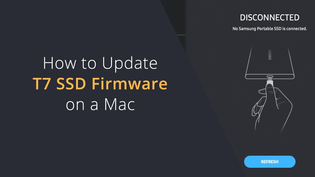 How to Update the Firmware on the Samsung T7 Drives | Samsung Portable SSD Not Detecting the Drive